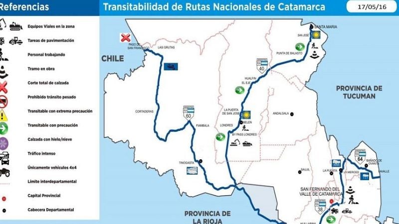 Ruta CH 31 del sector chileno, intransitable para todo tipo de vehículo