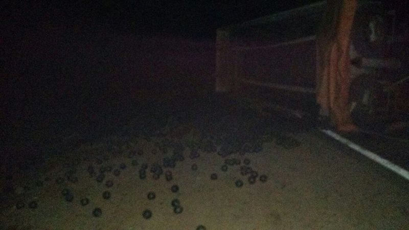 Volcó un camión con insumos mineros en la ruta 60