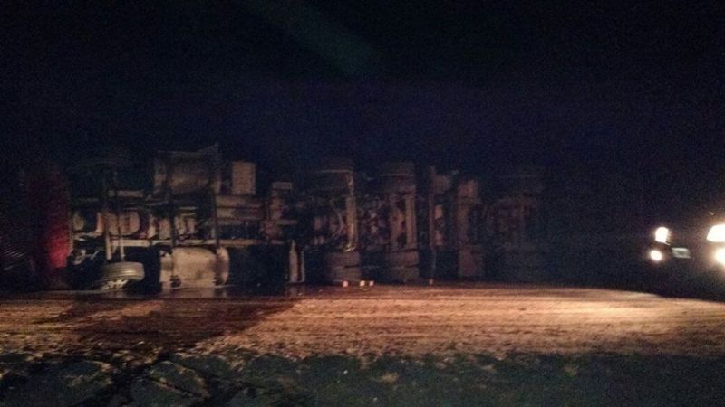 Volcó un camión con insumos mineros en la ruta 60