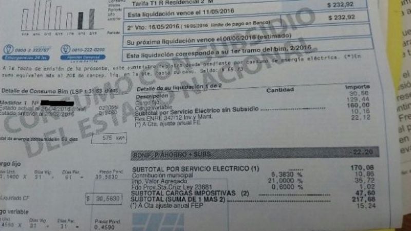 La luz aumentará un 40% a partir de enero