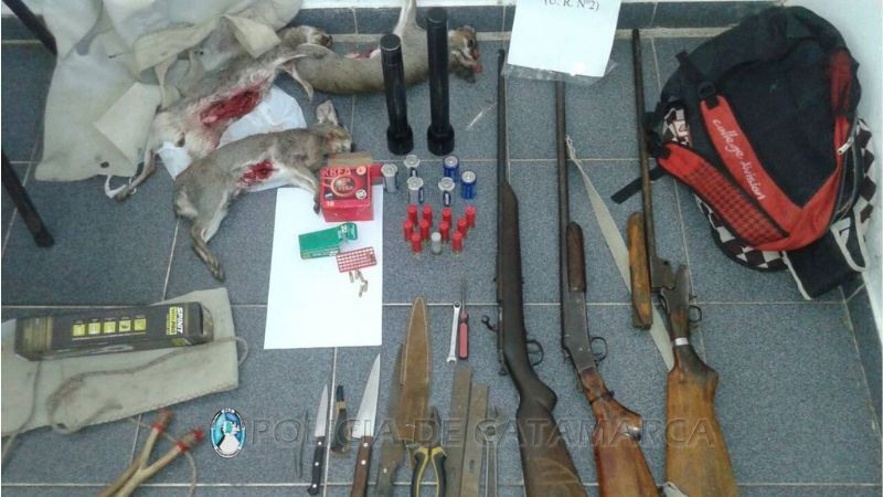 Arrestaron a cazadores furtivos y secuestran armas de fuego