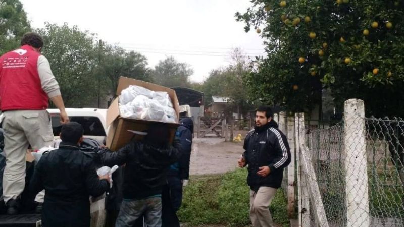 La JP llevó ayuda a los afectados por las inundaciones