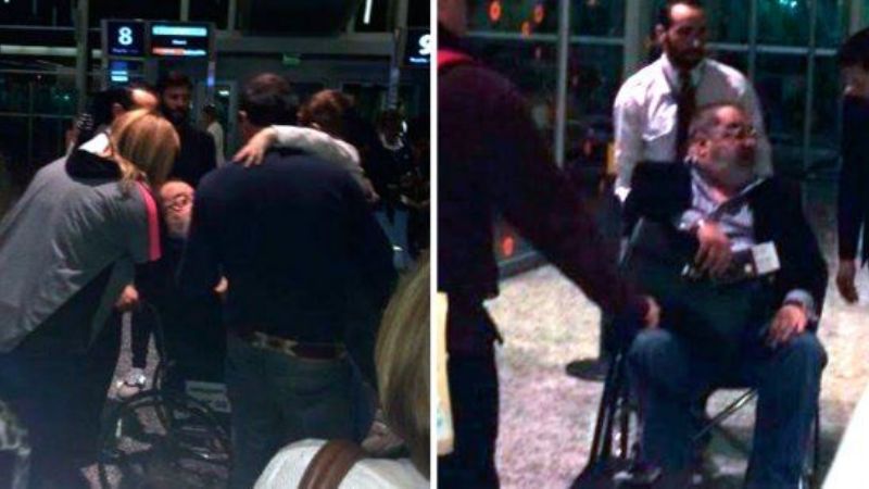 Lanata, separado, viajó a Miami, donde se moviliza en silla de ruedas