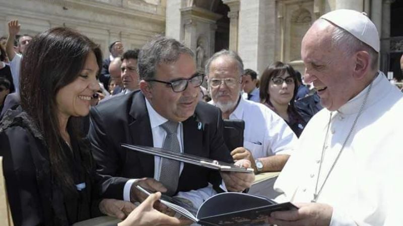 Raúl Jalil estuvo con el Papa Francisco