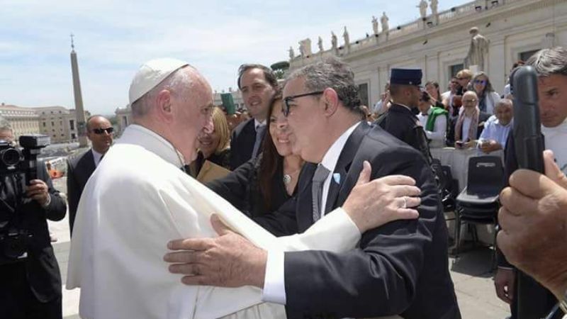 Raúl Jalil estuvo con el Papa Francisco