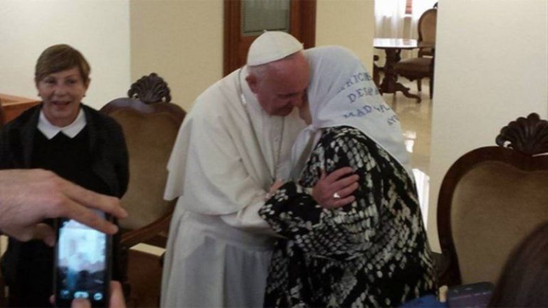 Francisco recibió durante una hora a Hebe de Bonafini