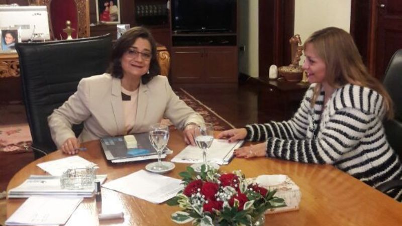 La intendenta Paulón gestiona obras con Corpacci