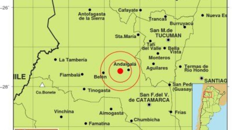 Temblor de 5° en Catamarca