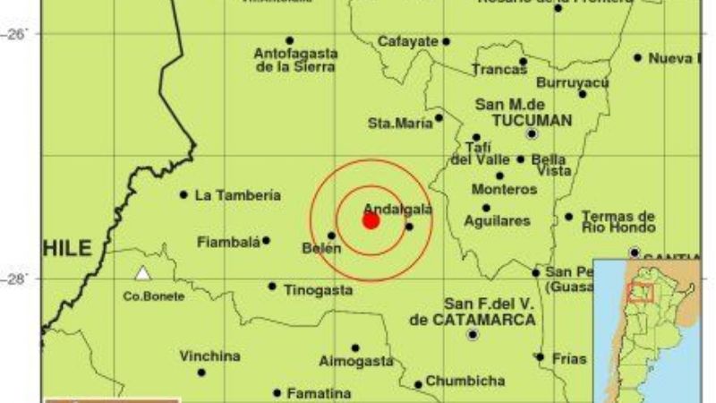 Susto en Andalgalá por el temblor