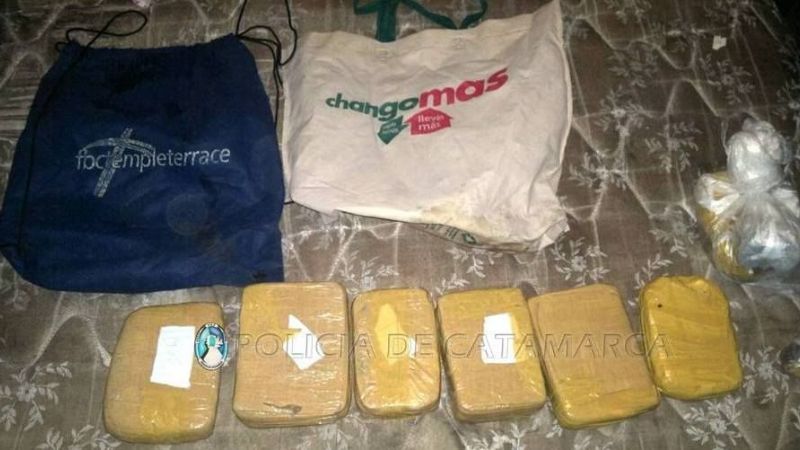 Secuestran ocho kilos de marihuana y un kilo de cocaína de máxima pureza
