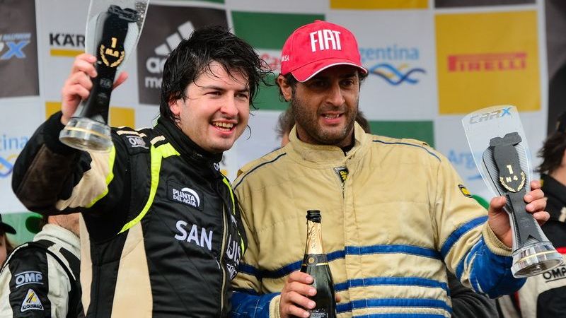 Baldoni y Nazareno, los dueños de la apertura del Rallycross en Catamarca
