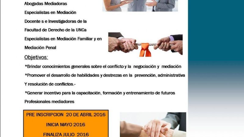 Últimos días para inscribirse al Posgrado en “Negociación y Mediación para Profesionales”