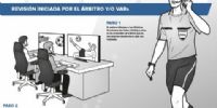 DESDE LA SALA DE VIDEOS se comunicarán con el árbitro.