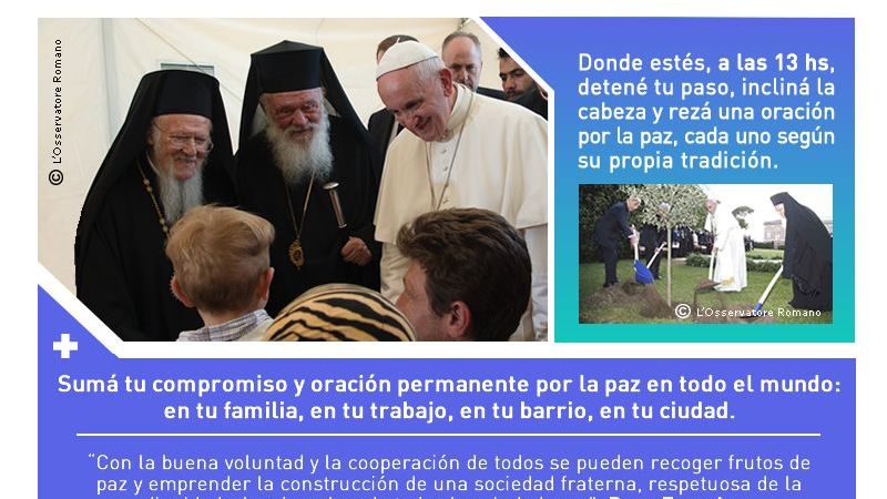 Un minuto por la paz junto al Papa Francisco