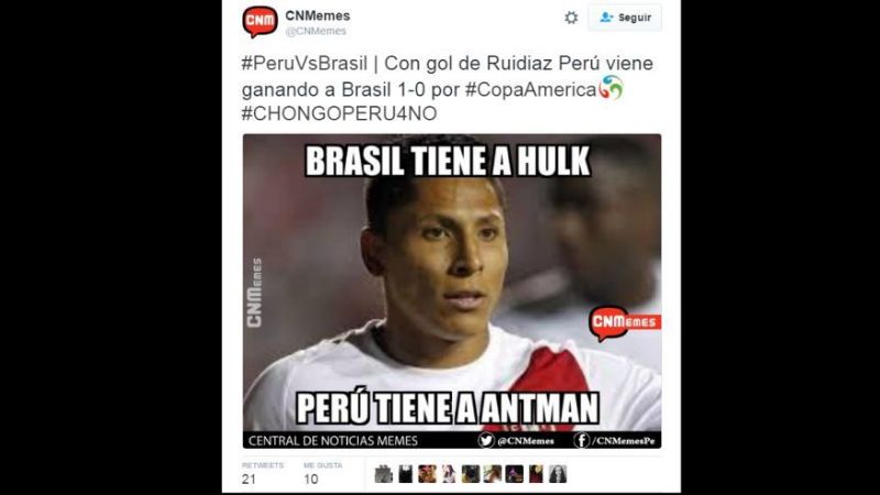 Los peruanos “gozan” a los brasileños por la eliminación