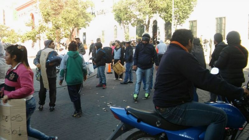 Manifestación de usurpadores del norte