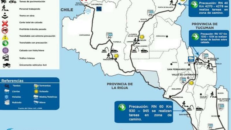 Normal transitabilidad por las rutas nacionales