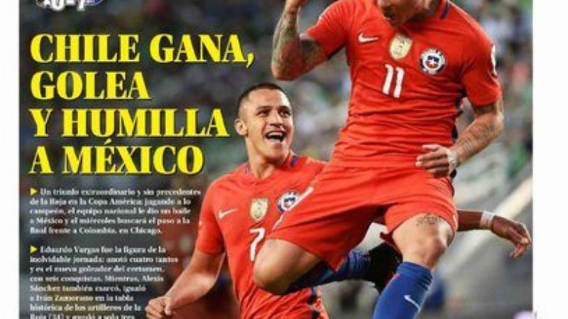 Chile, a toda orquesta, goleó 7-0 a México y enfrenta a Colombia