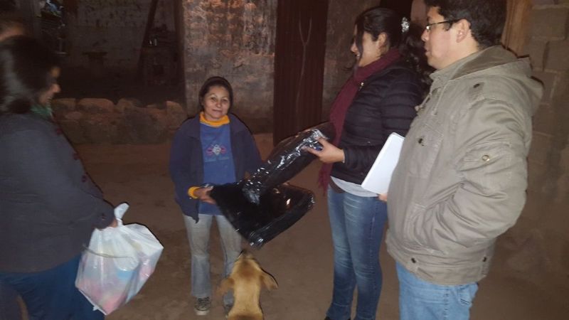 Asistencia en Andalgalá por las bajas temperaturas