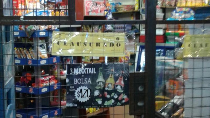 Clausuran dos comercios por venta de bebidas alcohólicas