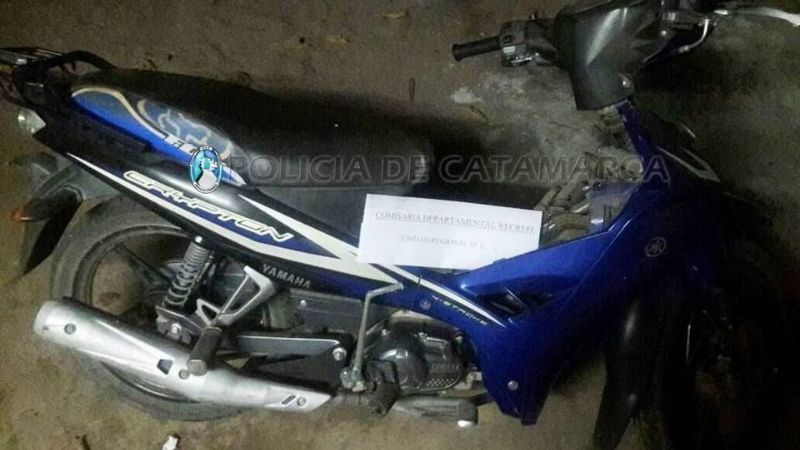 Recuperan una motocicleta robada en Recreo