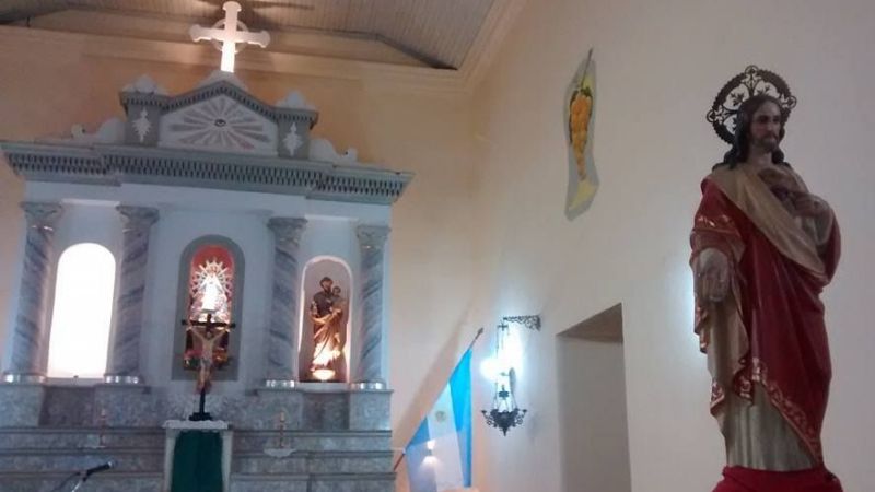 Visitas de la imagen del Corazón de Jesús a barrios en las fiestas patronales en Chumbicha