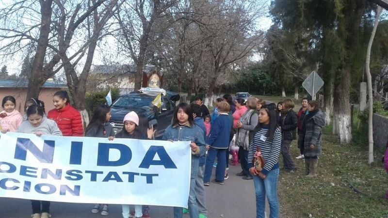 Visitas de la imagen del Corazón de Jesús a barrios en las fiestas patronales en Chumbicha