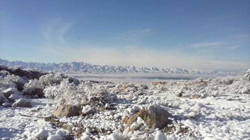 Peregrinaron en la nieve con la imagen del Virgen del Valle