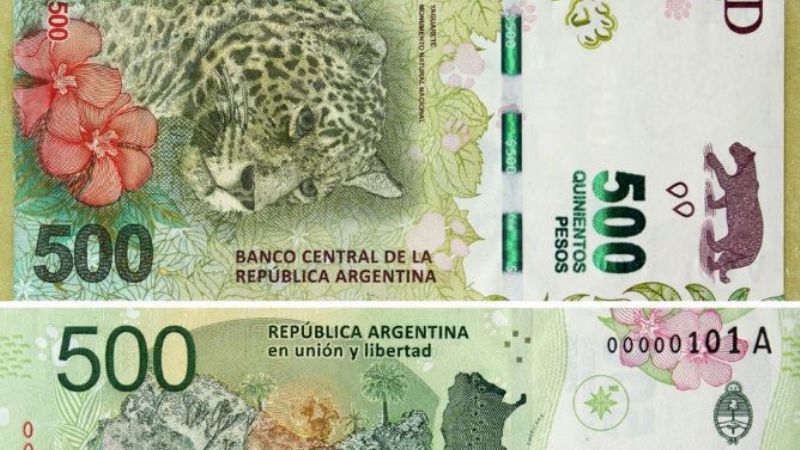 Desde mañana comienza a circular el nuevo billete de $ 500