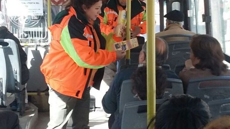 Concientizaron sobre el monóxido de carbono, en los colectivos