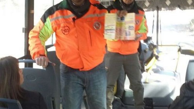 Concientizaron sobre el monóxido de carbono, en los colectivos