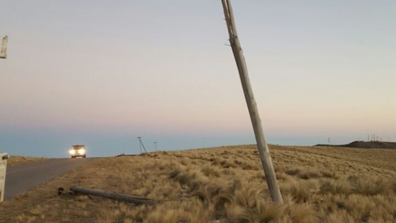 Destrucción total del tendido eléctrico en Ancasti