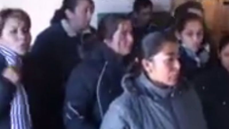 Piquete de padres en pleno centro