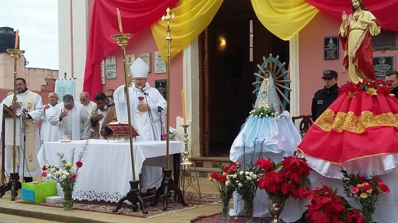El Obispo presidió el cierre del Mes del Sagrado Corazón de Jesús en Chumbicha