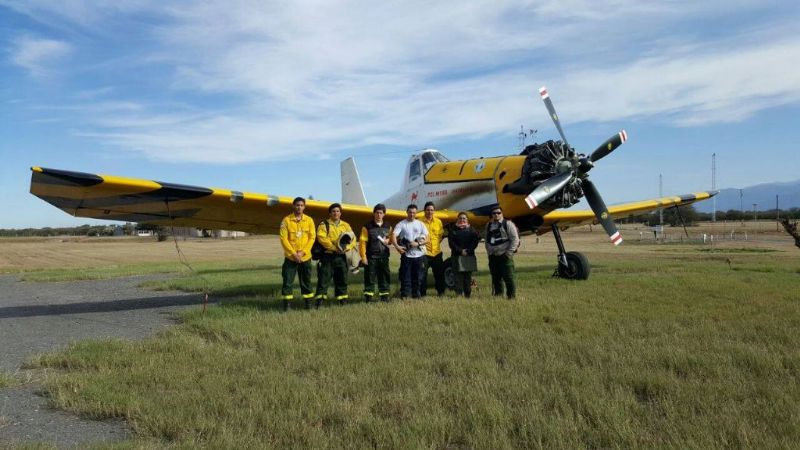 Arribaron los aviones para combatir los incendios en la provincia