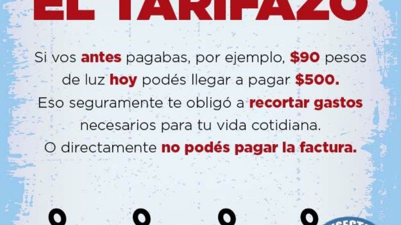 Porteños convocan a un cacerolazo en el Obelisco contra el tarifazo