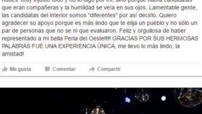 Candidata a reina del Poncho dijo que “hubo arreglo”