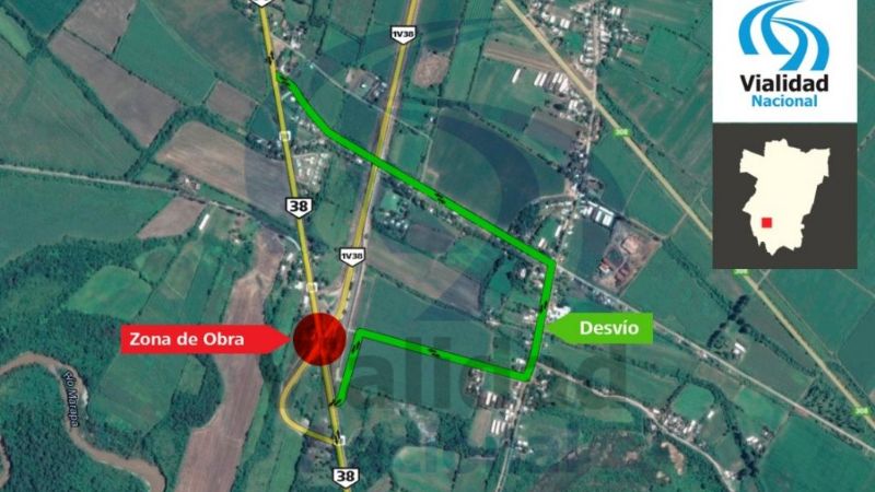 Construcción de puente sobre cruce de ruta nacional 38 y la primera variante