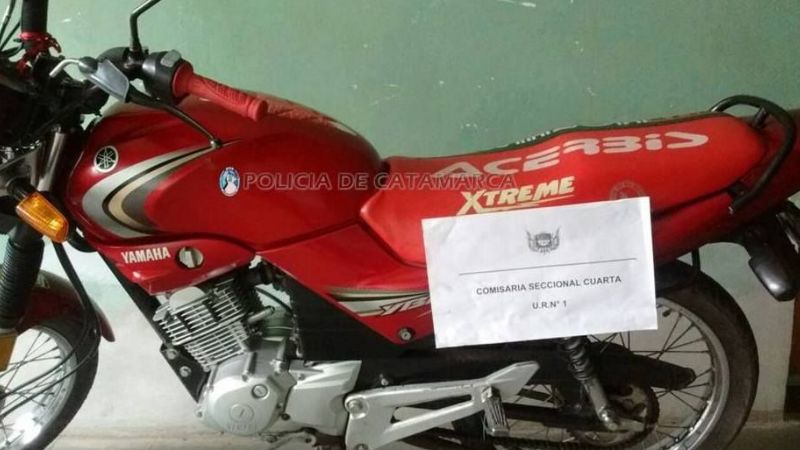 Secuestran una moto robada