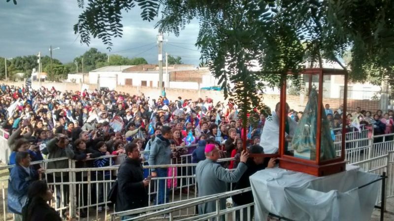 Multitudinario recibimiento a la Virgen del Valle en General Güemes