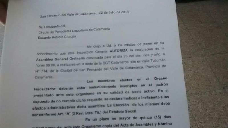 Personas Jurídicas autorizó las asambleas de los Periodistas Deportivos