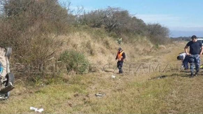 Vuelco en Bañado de Ovanta