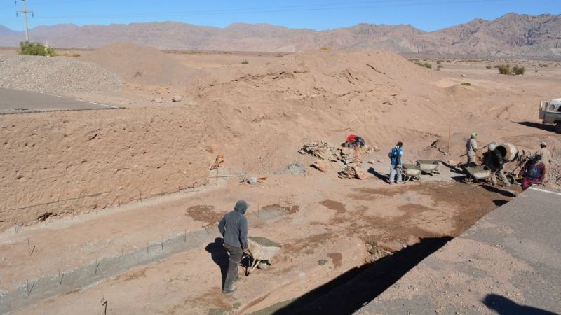Construcción de alcantarilla en la ruta 60, KM 1361, entre Tinogasta y Fiambalá