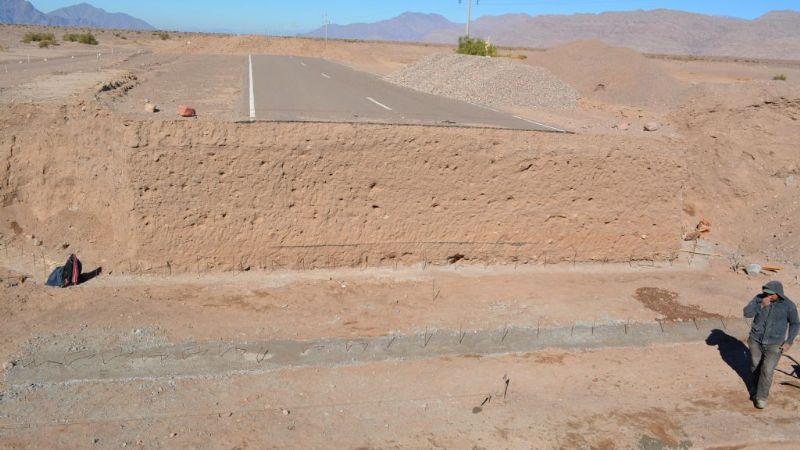 Construcción de alcantarilla en la ruta 60, KM 1361, entre Tinogasta y Fiambalá