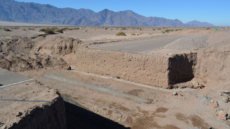 Construcción de alcantarilla en la ruta 60, KM 1361, entre Tinogasta y Fiambalá