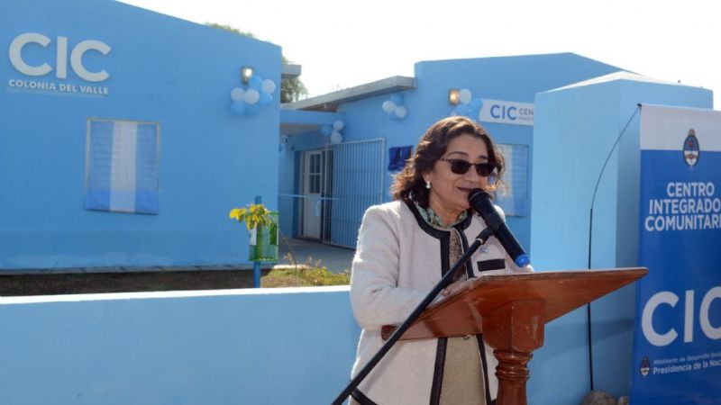 Lucía en la inauguración del CIC de Colonia del Valle