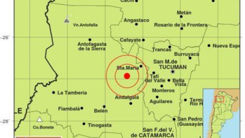 Temblor con epicentro en Santa María