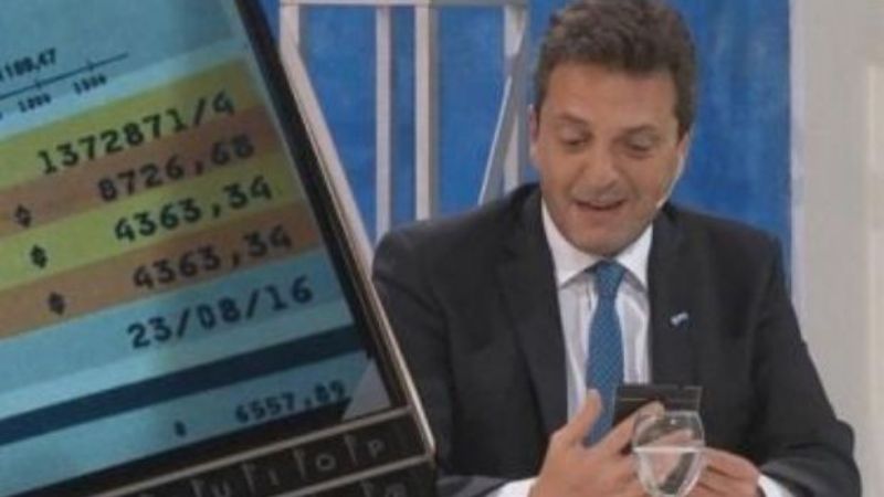 “Realismo mágico”: Massa recibió factura de gas por $8.700 en plena entrevista