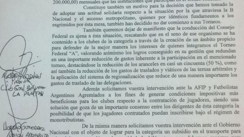 Clubes del Federal “A” decidieron “no comenzar” el torneo