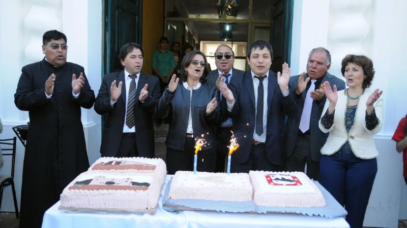 Lucía en los festejos por el cumpleaños de Tinogasta